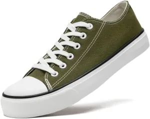 Canvas Shoes for Women Men Low Top Lace Up Sneakers Canvas Fashion Sneakers Classic Casual Walking Shoes Comfortable Breathable
