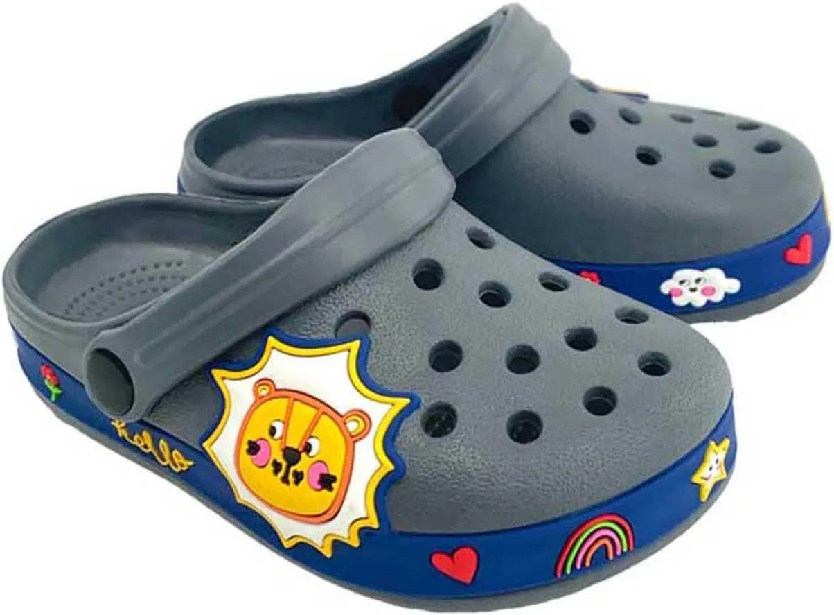 Cartoon Garden Clogs for Home: Cute Shoes for Boys Toddler - Non-Slip Kids Slippers for Beach Outdoor Pool