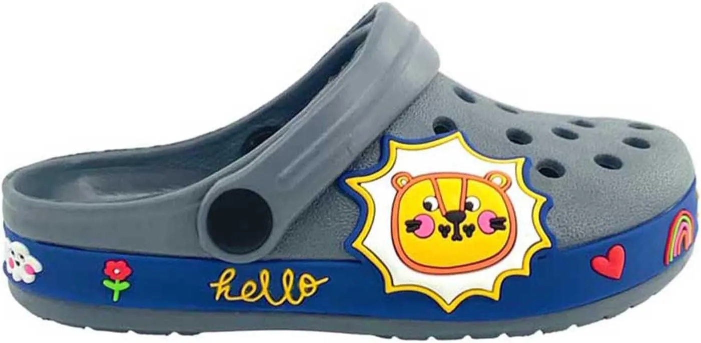 Cartoon Garden Clogs for Home: Cute Shoes for Boys Toddler - Non-Slip Kids Slippers for Beach Outdoor Pool