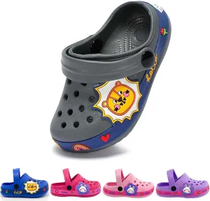 Cartoon Garden Clogs for Home: Cute Shoes for Boys Toddler - Non-Slip Kids Slippers for Beach Outdoor Pool
