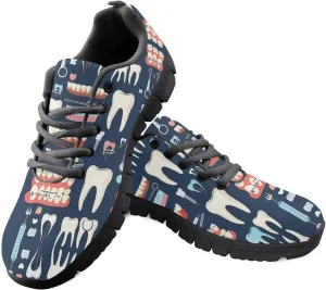 Casual Training Sneaker for Womens Mesh Running Shoes Lace-up Flats Footwear
