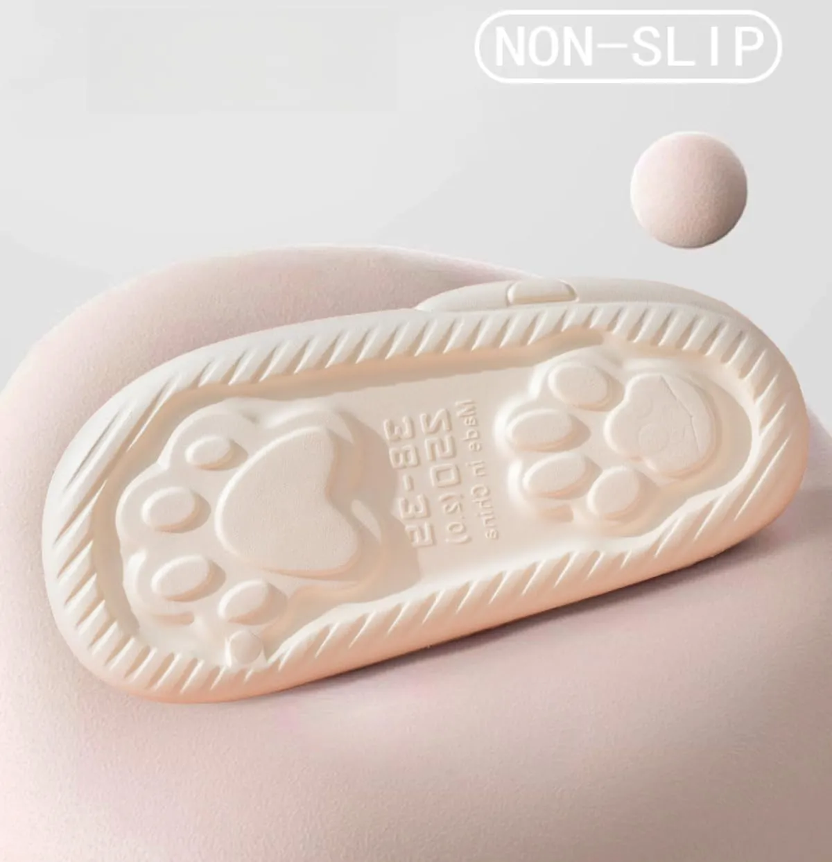 Cat Slippers Women Cute Kitty Pillow Slides Thick Sole Kawaii Non Slip Quick Drying Preppy Shower Bathroom Sandals Outdoor
