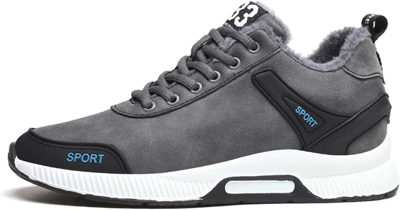 CERYTHRINA Men's Invisible Height Increasing Elevator Shoes 2.36 Inches Taller Lace-up Leather Lightweight Hip Hop Fashion Sneakers