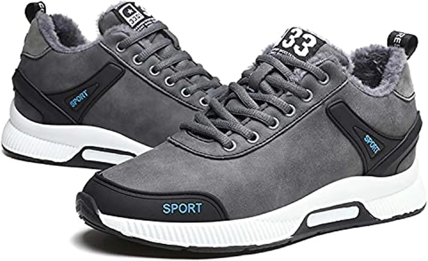 CERYTHRINA Men's Invisible Height Increasing Elevator Shoes 2.36 Inches Taller Lace-up Leather Lightweight Hip Hop Fashion Sneakers