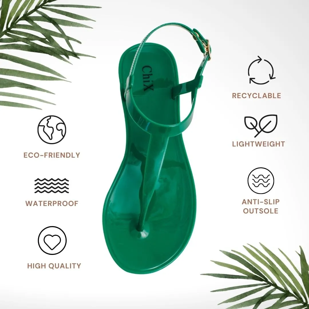 ChiX Women's Classic Flat Jelly Sandals