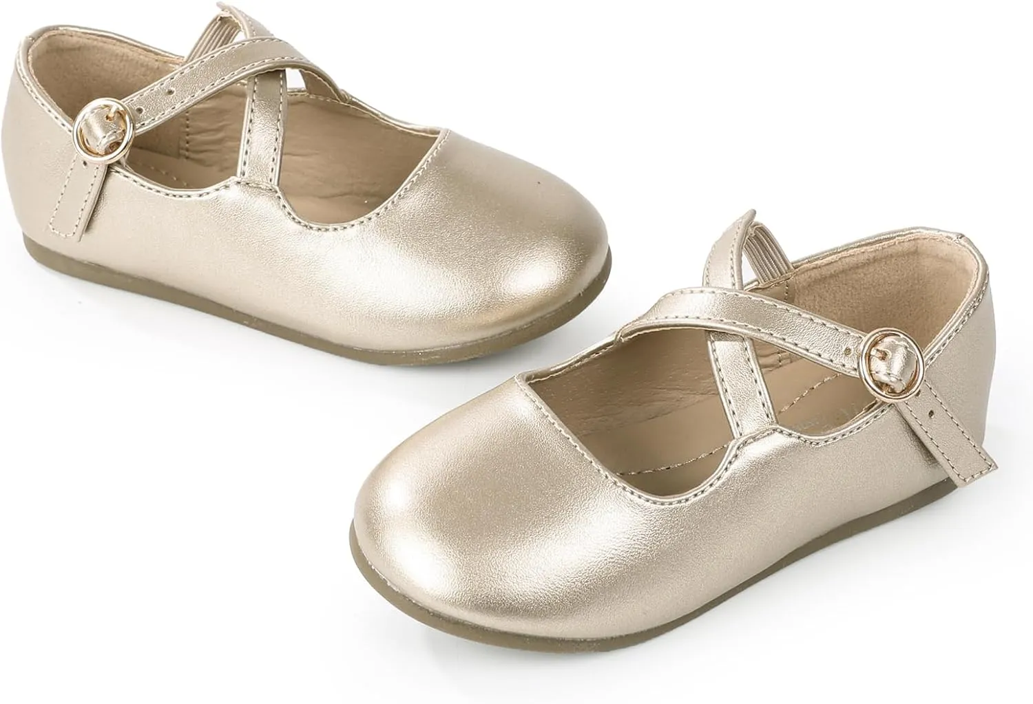 CIOR Toddler Girls Ballet Flats Shoes Ballerina Bowknot Jane Mary Princess Dress Shoes for Wedding Party School