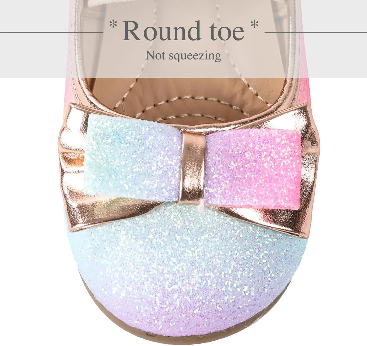CIOR Toddler Girls Ballet Flats Shoes Ballerina Bowknot Jane Mary Princess Dress Shoes for Wedding Party School