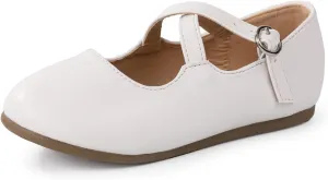 CIOR Toddler Girls Ballet Flats Shoes Ballerina Bowknot Jane Mary Princess Dress Shoes for Wedding Party School