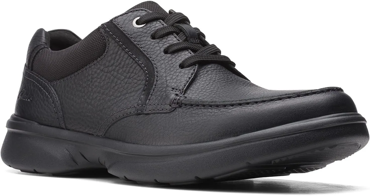 Clarks Mens Bradley Vibe Leather Lifestyle Casual and Fashion Sneakers