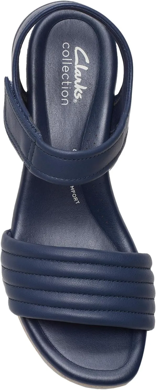 Clarks Womens Chelseah Gem Cork Leather Ankle Strap