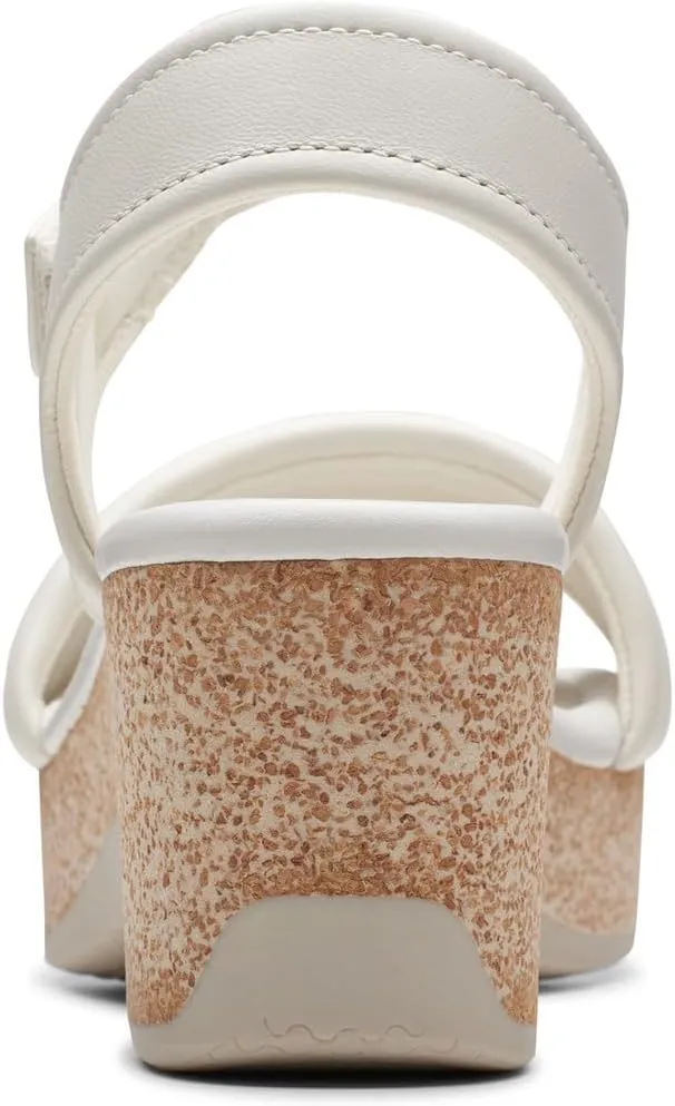 Clarks Womens Chelseah Gem Cork Leather Ankle Strap