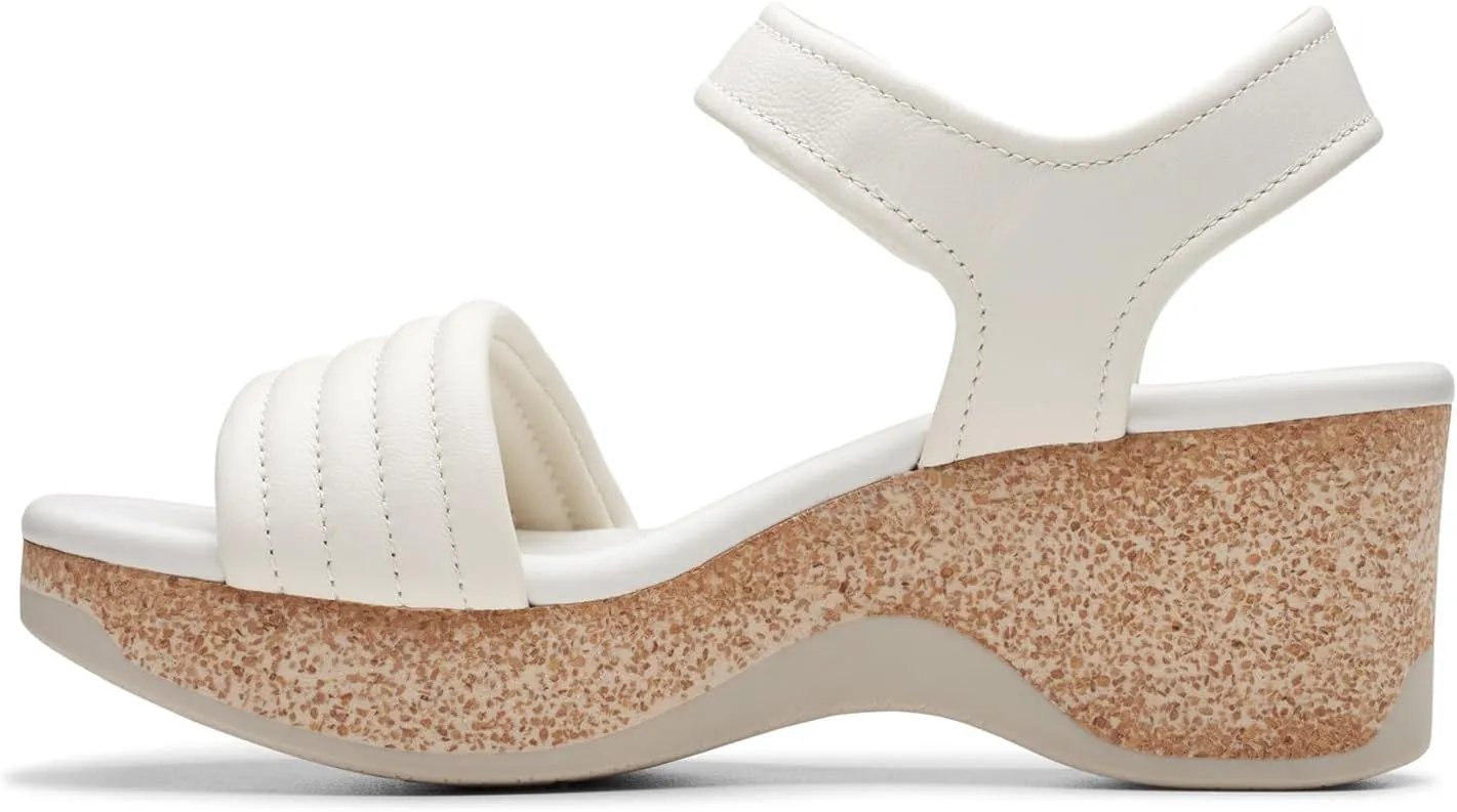 Clarks Womens Chelseah Gem Cork Leather Ankle Strap