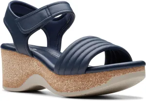 Clarks Womens Chelseah Gem Cork Leather Ankle Strap