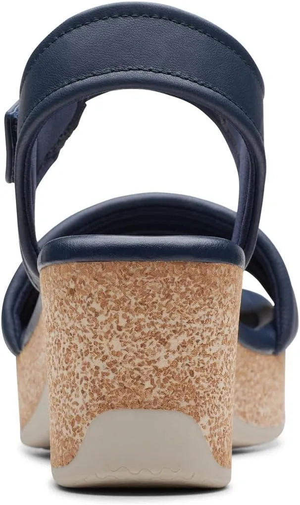 Clarks Womens Chelseah Gem Cork Leather Ankle Strap