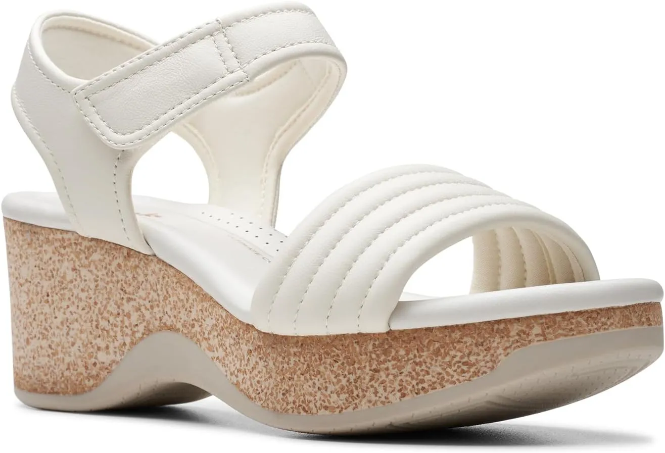 Clarks Womens Chelseah Gem Cork Leather Ankle Strap