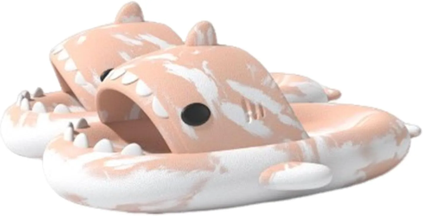 Cloud Shark Slides Kids, Non-Slip Cartoon Shark Flip Flops, Toddler Boys Girls Quick Dry Shower Slippers