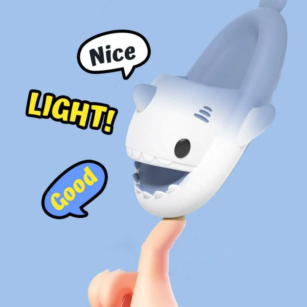 Cloud Shark Slides Kids, Non-Slip Cartoon Shark Flip Flops, Toddler Boys Girls Quick Dry Shower Slippers