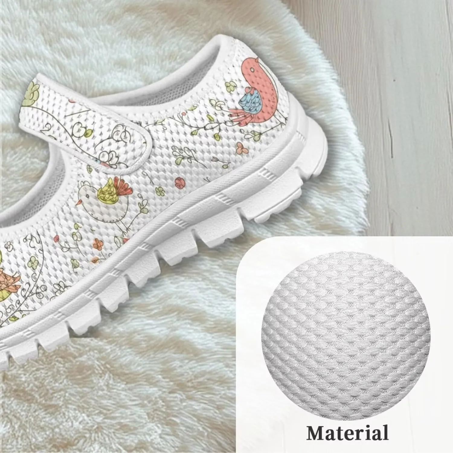 Coloranimal Girls Mary Jane Shoes Dance Shoes for Kids Casual Unifoem Shoes Magic Sticker Mary Jane Flats Girls' Flats Kids Footwear