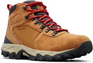 Columbia Men's Newton Ridge Plus II Suede Waterproof, 2024 Elk/Mountain Red, 7.5