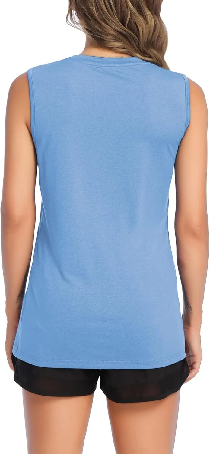 COOrun Women's Sleeveless Athletic Shirts Lightweight Sports Shirt Quick Dry Yoga Tank Tops Muscle Tank