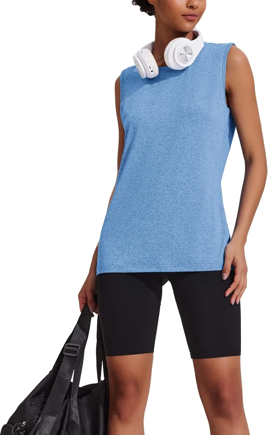 COOrun Women's Sleeveless Athletic Shirts Lightweight Sports Shirt Quick Dry Yoga Tank Tops Muscle Tank