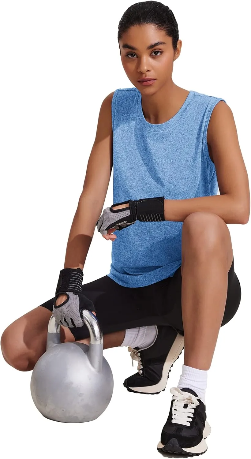 COOrun Women's Sleeveless Athletic Shirts Lightweight Sports Shirt Quick Dry Yoga Tank Tops Muscle Tank