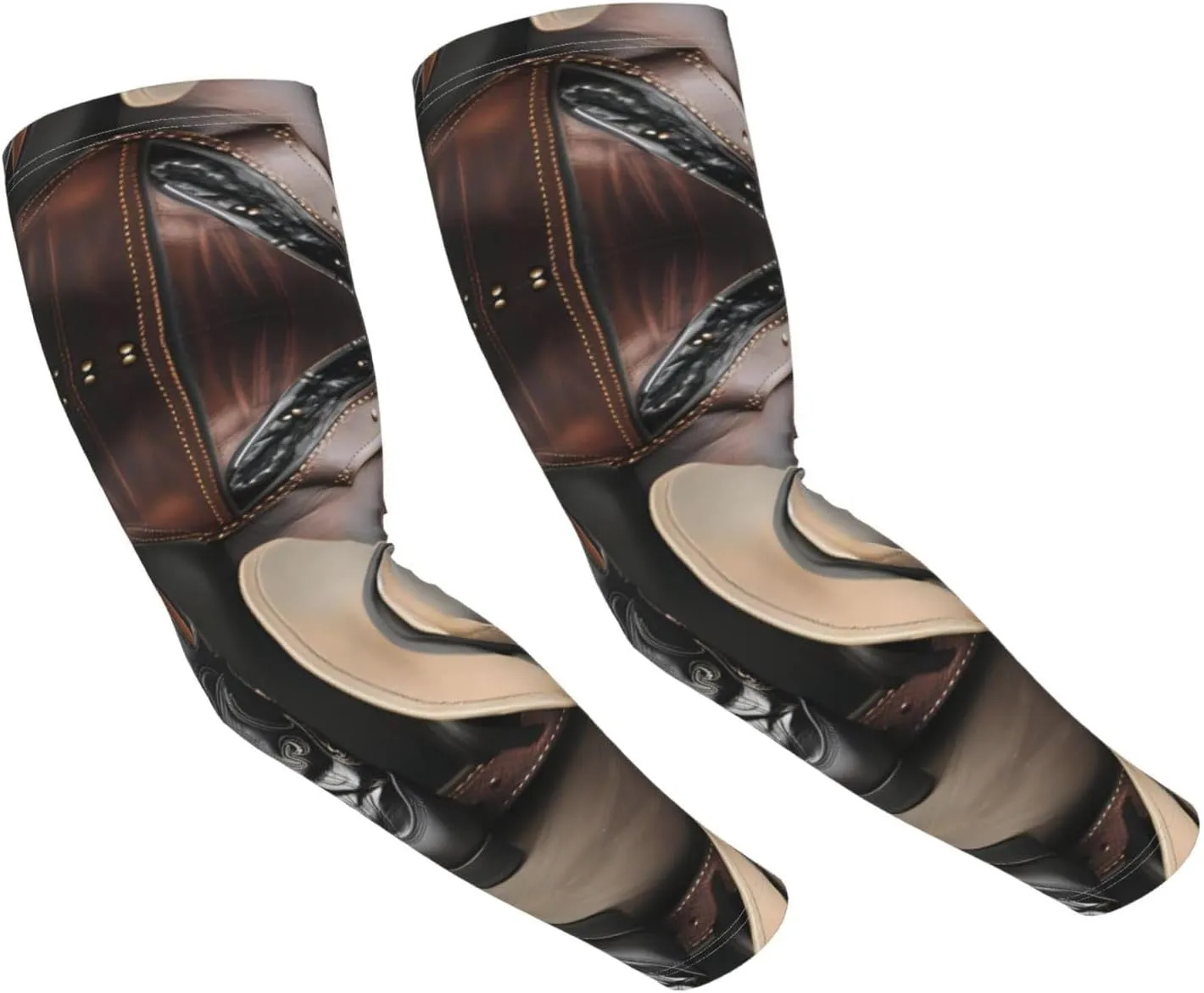 Cowboy Black Hat Western Boots Summer ice silk sun protection sleeves - outdoor sports cycling and fishing sleeves