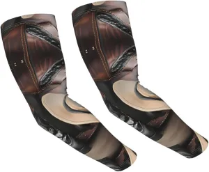 Cowboy Black Hat Western Boots Summer ice silk sun protection sleeves - outdoor sports cycling and fishing sleeves