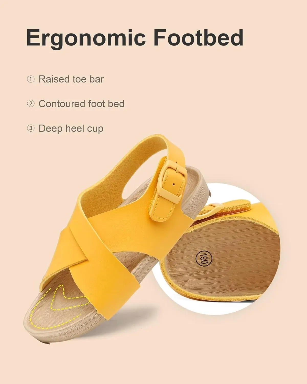 Cubufly Kids Sandals Cross Strappy Open Toe Plat Girl Boy Summer Shoes for Indoor and Outdoor Use Toddler/Little Kid/Big Kid