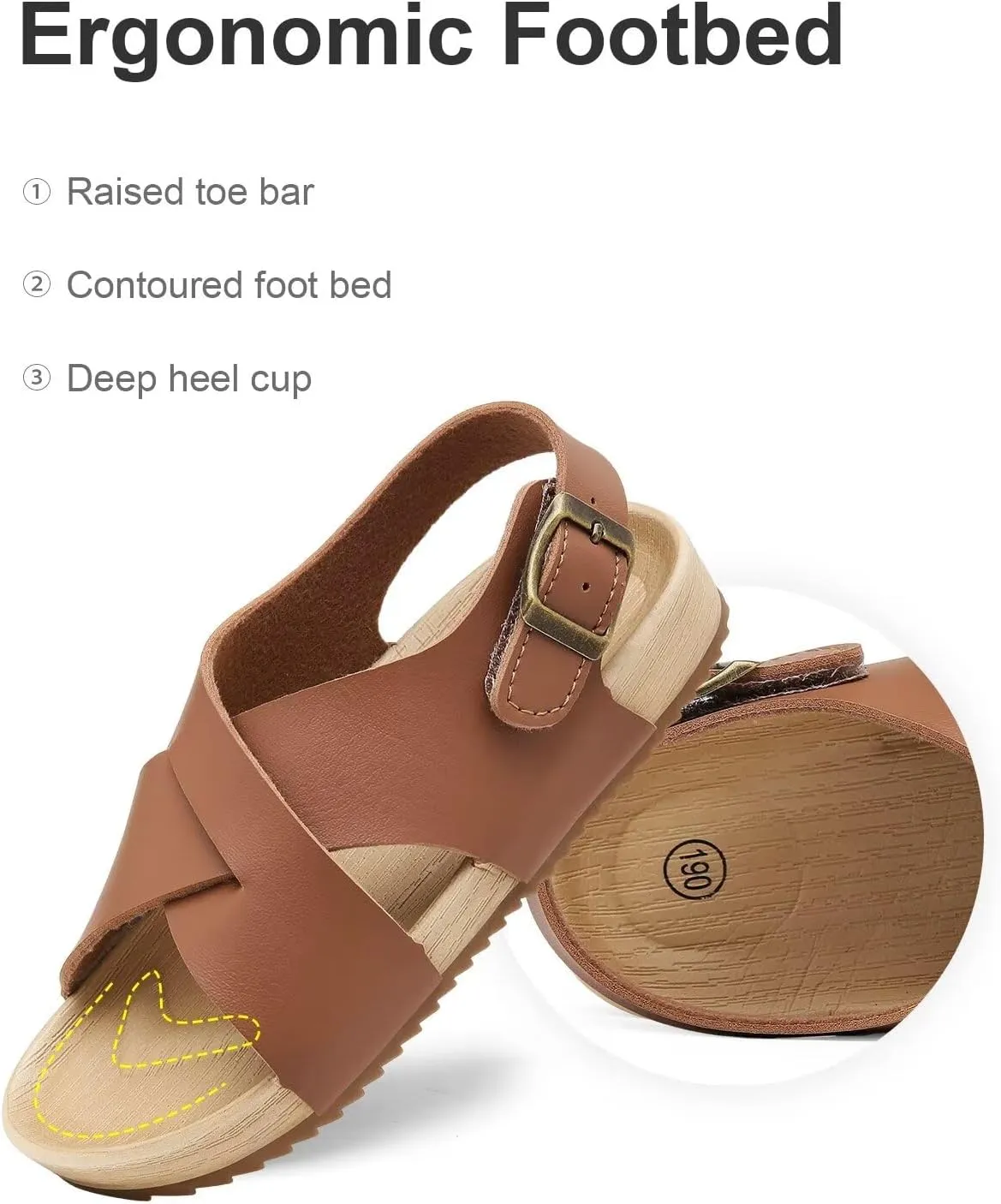 Cubufly Kids Sandals Cross Strappy Open Toe Plat Girl Boy Summer Shoes for Indoor and Outdoor Use Toddler/Little Kid/Big Kid