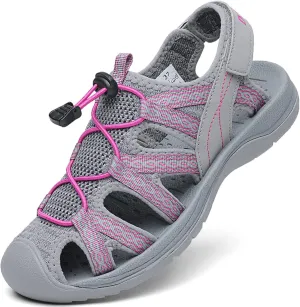 Dannto Women's Sport Sandals Close Toe Mesh Hiking Outdoor Athletic Casual Walking Sandals Water Shoes