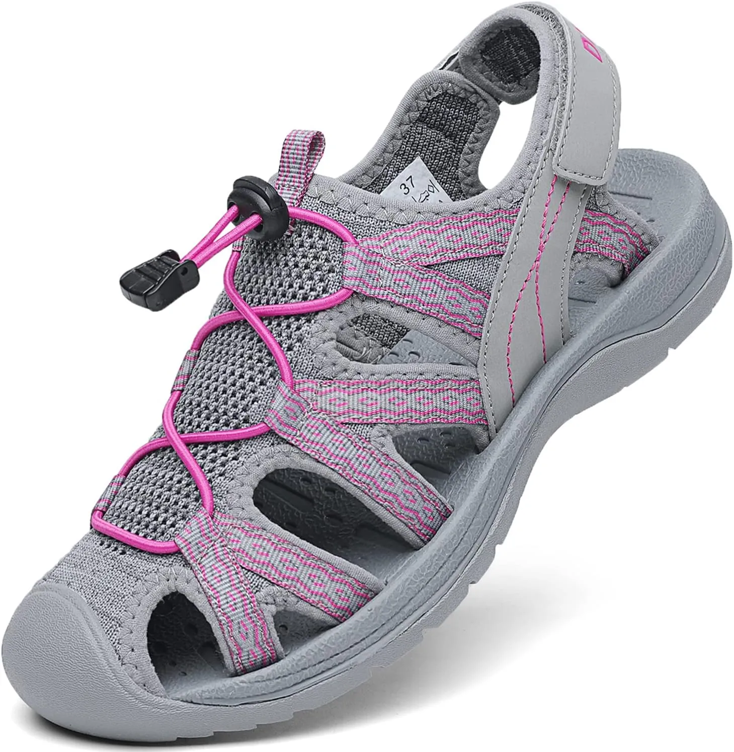 Dannto Women's Sport Sandals Close Toe Mesh Hiking Outdoor Athletic Casual Walking Sandals Water Shoes