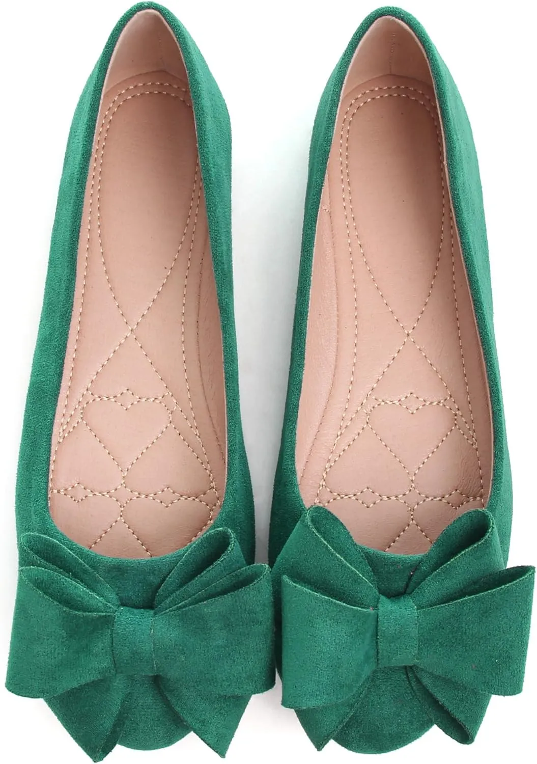 Dear Time Women's Bowknot Flats Cute Ballets Slip on Dress Shoes Casual Comfortable Shoes