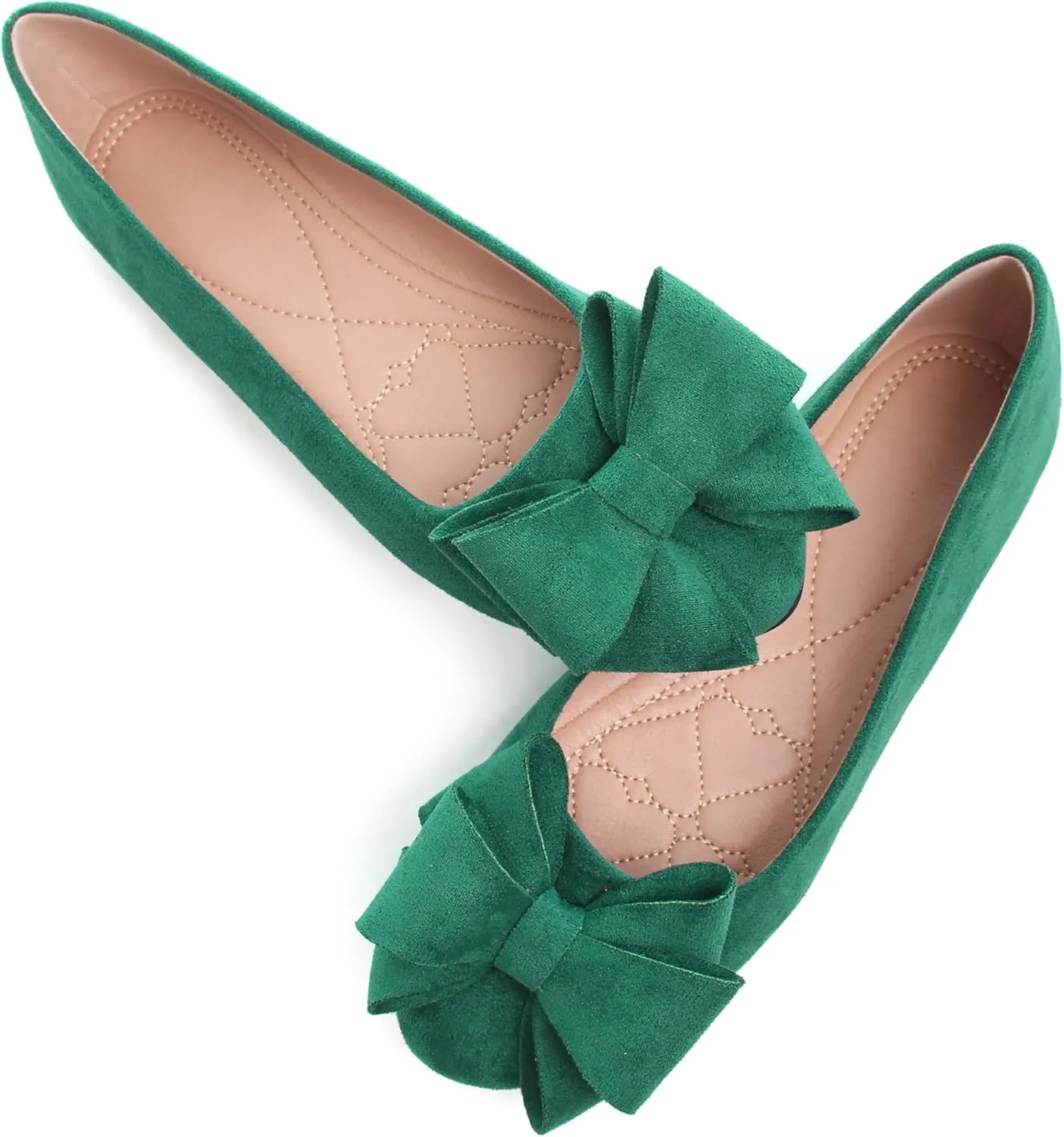 Dear Time Women's Bowknot Flats Cute Ballets Slip on Dress Shoes Casual Comfortable Shoes