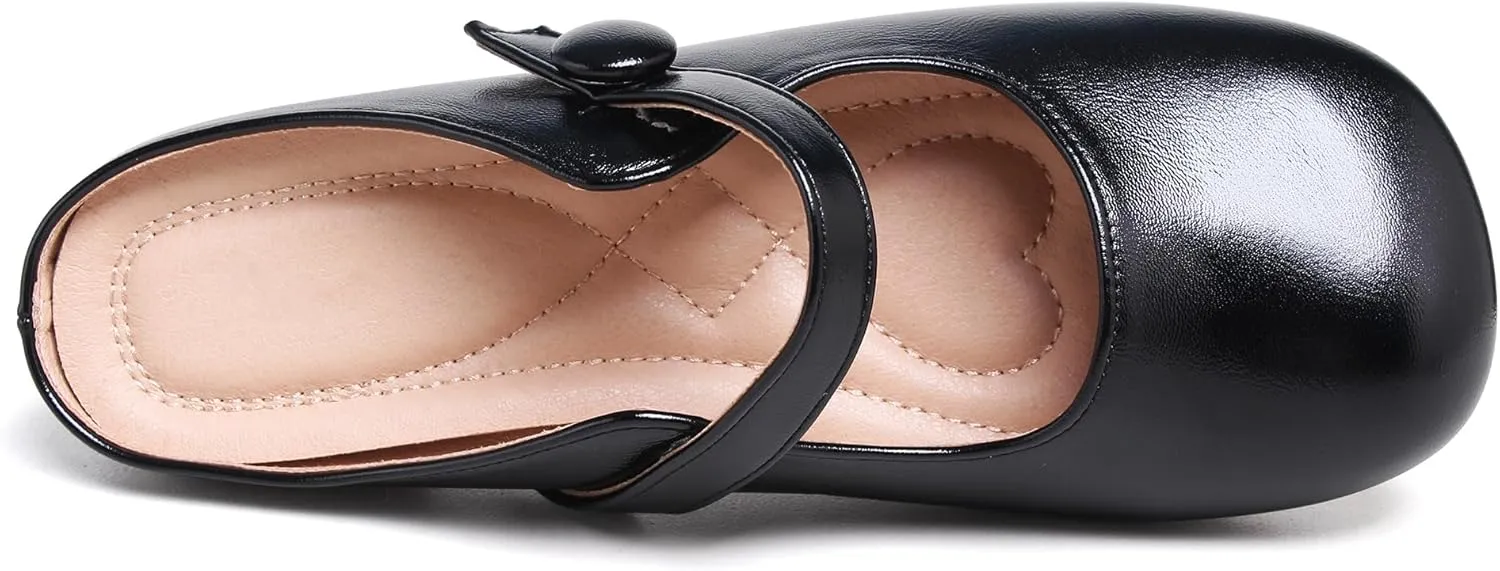 Dear Time Women's Comfortable Flats Mary Jane Shoes Soft Ballets Slip On Shoes Casual
