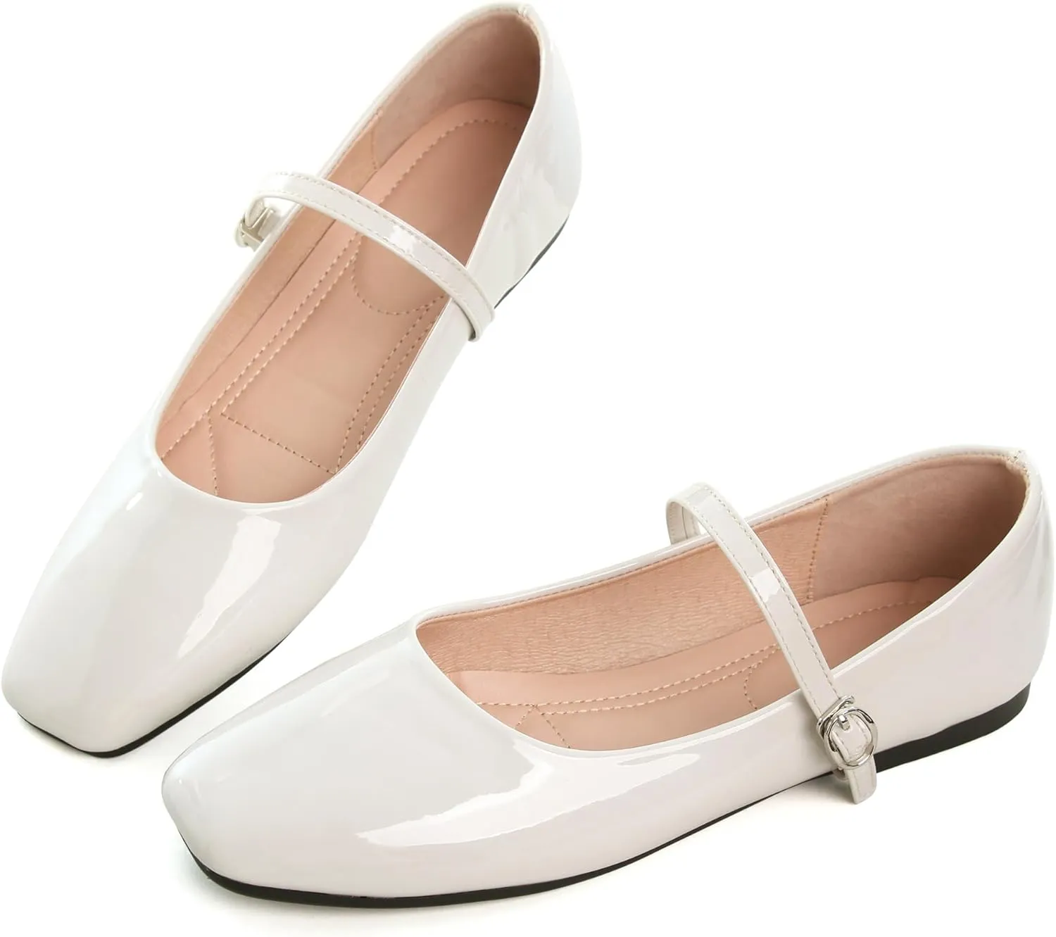Dear Time Women's Flat Mary Jane Shoes Ankle Strap Round Toe Chinese Style Ballet Flats Casual Walking Shoes