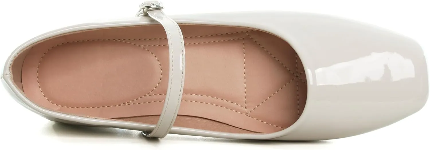 Dear Time Women's Flat Mary Jane Shoes Ankle Strap Round Toe Chinese Style Ballet Flats Casual Walking Shoes
