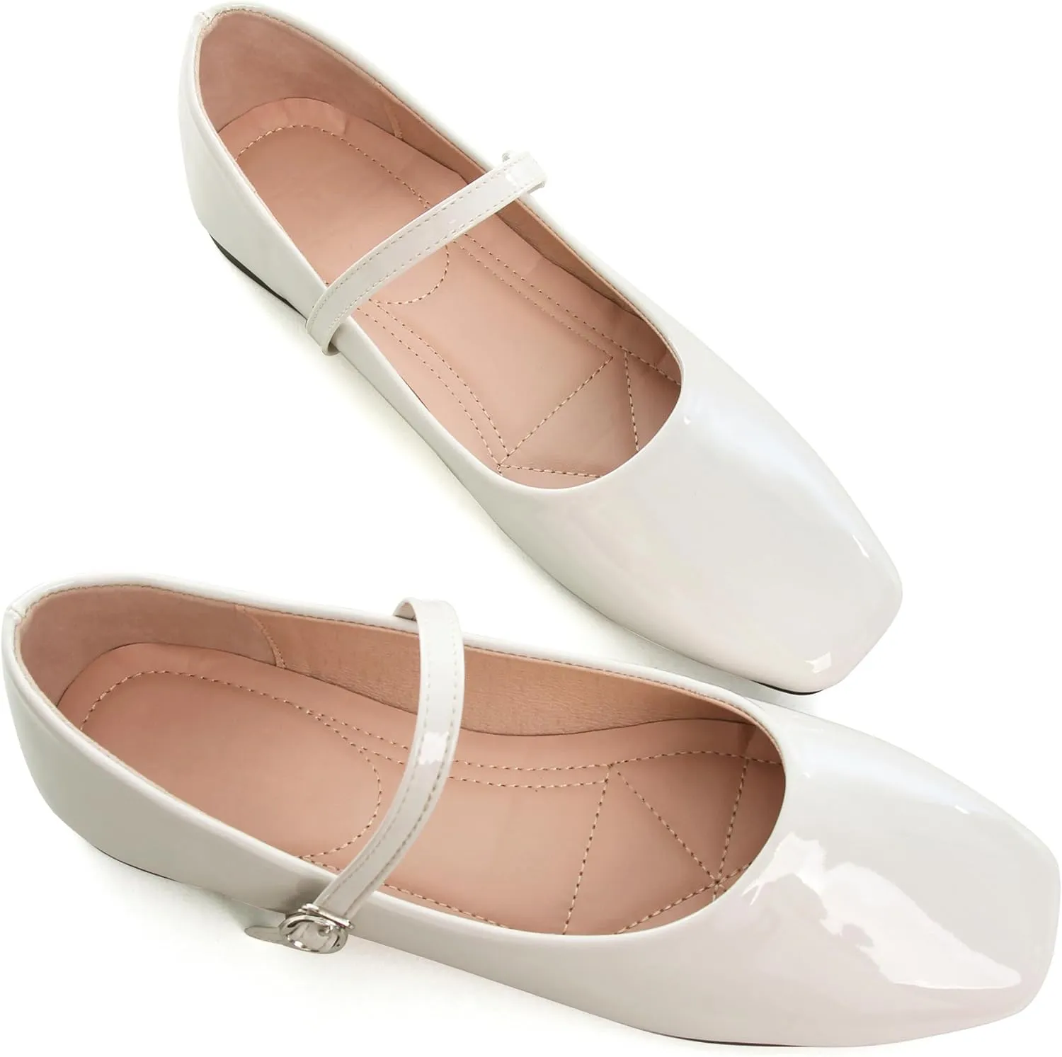Dear Time Women's Flat Mary Jane Shoes Ankle Strap Round Toe Chinese Style Ballet Flats Casual Walking Shoes