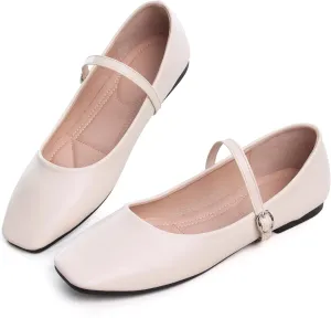 Dear Time Women's Flat Mary Jane Shoes Ankle Strap Round Toe Chinese Style Ballet Flats Casual Walking Shoes