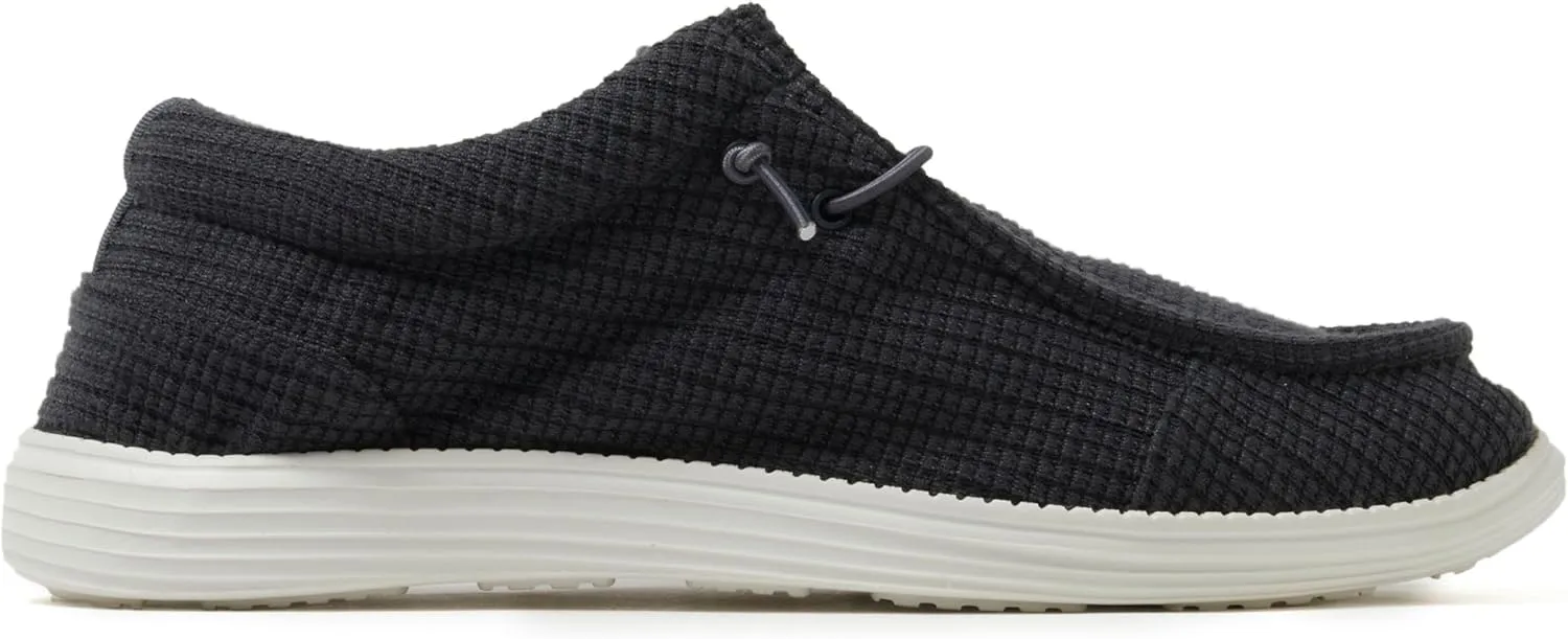 Dearfoams Men's Rhett Lightweight Washable Slip on Closed Black Sneaker