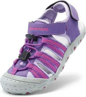 DREAM PAIRS Boys Girls Summer Outdoor Athletic Sport Sandals Hiking Beach Casual Closed Toe Adjustable Multicolor for Toddler/Little/Big Kids