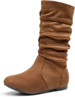 DREAM PAIRS Girl's Faux Fur Lined Knee High Winter Riding Boots(Toddler/Little Kid/Big Kid)