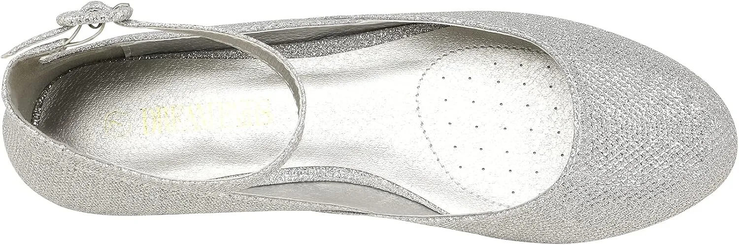 DREAM PAIRS Women's Dress Flats Ballet Low Wedge Round Toe Ankle Strap Comfortable Casual Flats Shoes