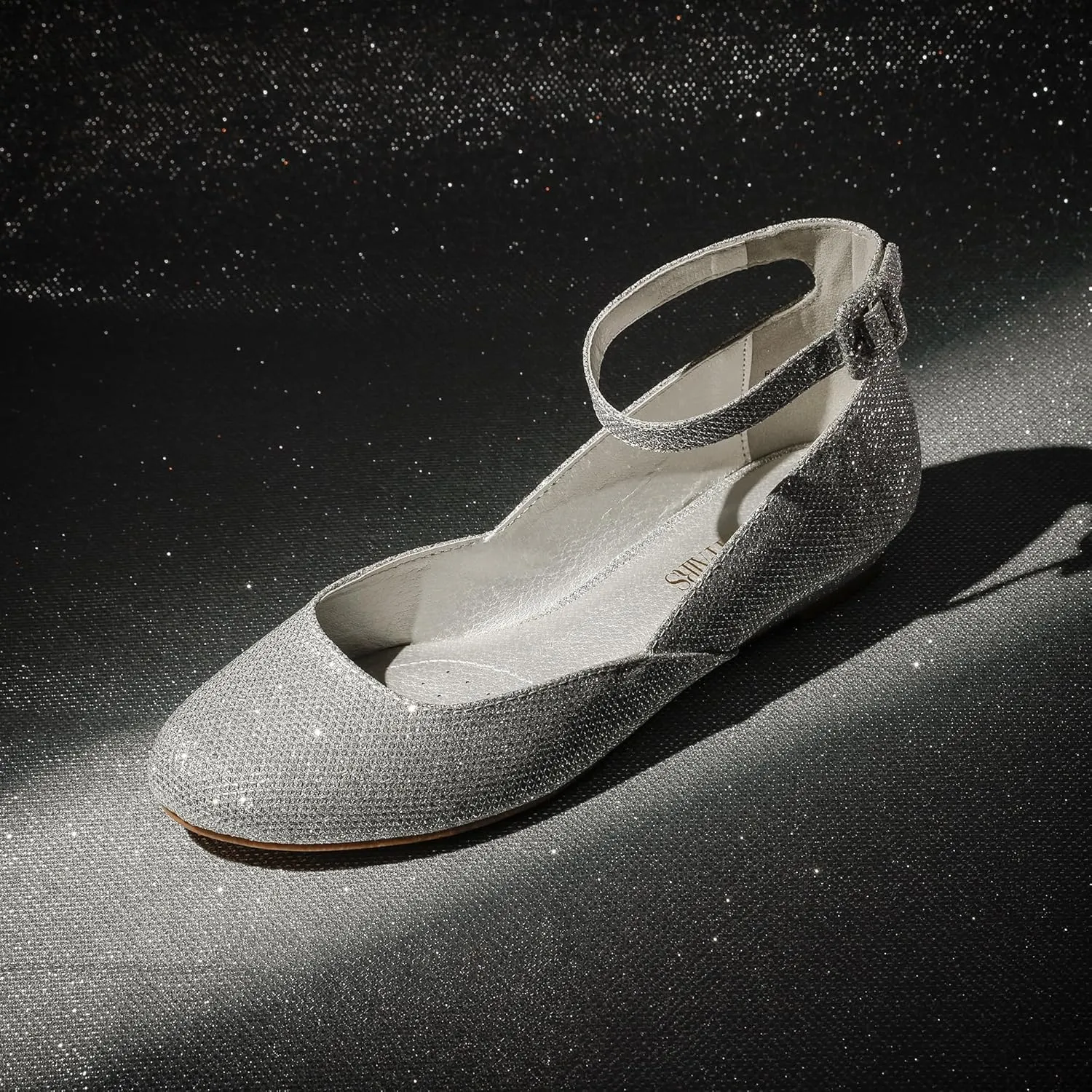 DREAM PAIRS Women's Dress Flats Ballet Low Wedge Round Toe Ankle Strap Comfortable Casual Flats Shoes