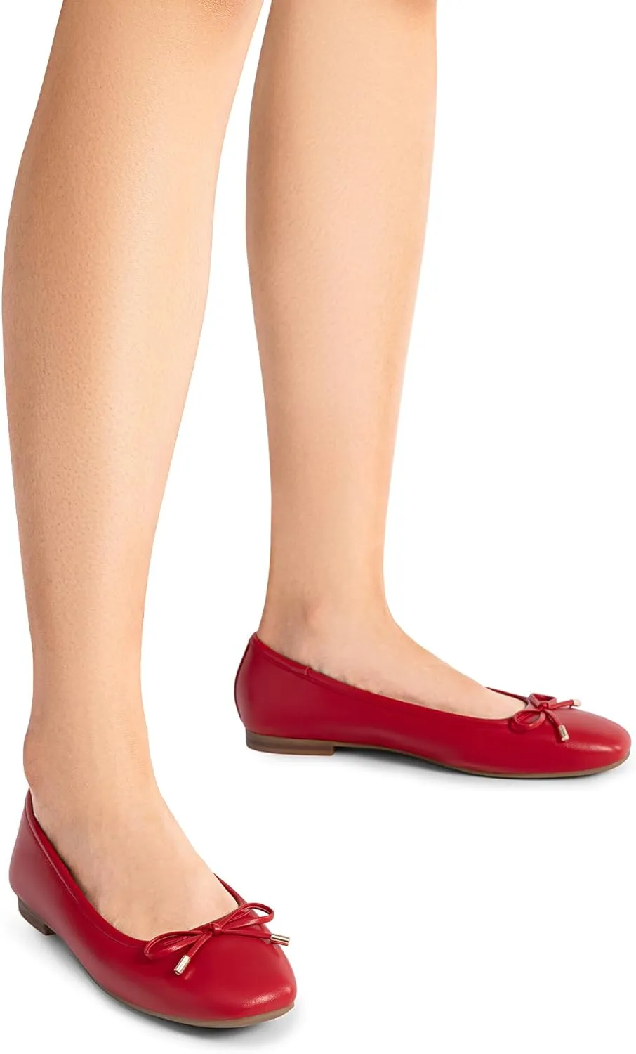 DREAM PAIRS Women's Flats Square Toe Ballet Flats Comfortable Casual Ballerina Flat Dress Shoes with Bow Suitable for Dressy Business Casual Work Office