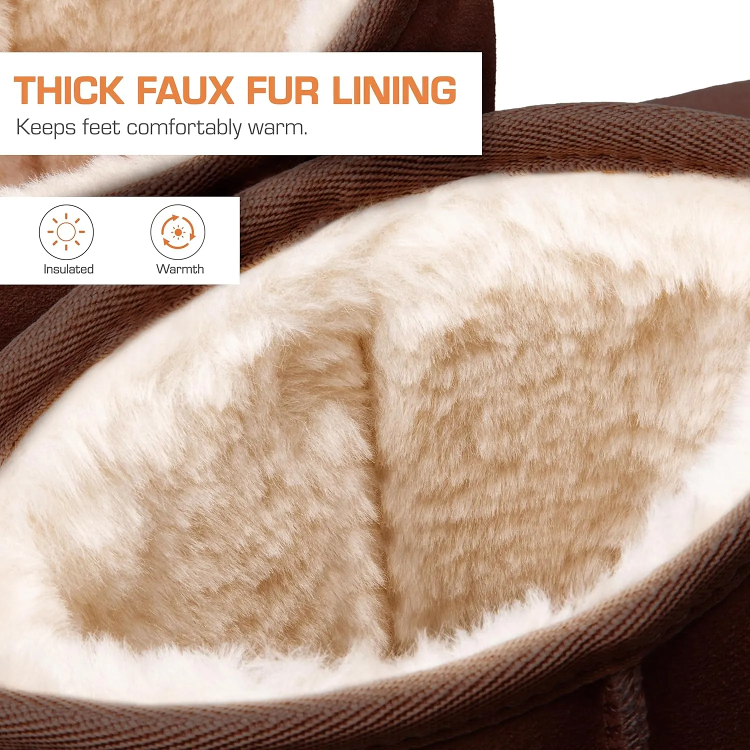 DREAM PAIRS Women's High-top Winter Snow Boots Slip on Warm Comfortable Outdoor Booties Shoes for Women FuzzyClassic