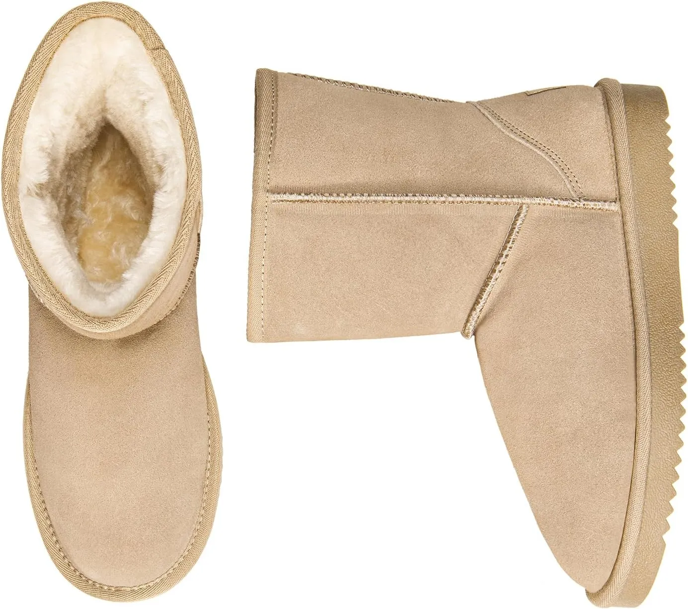 DREAM PAIRS Women's Shorty-New Mid Calf Winter Snow Boots