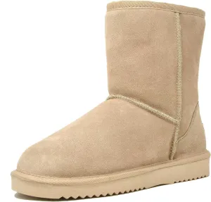 DREAM PAIRS Women's Shorty-New Mid Calf Winter Snow Boots