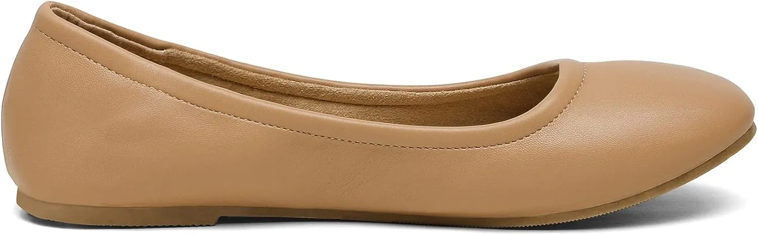 DREAM PAIRS Women's Sole-fina Solid Plain Walking Classic Ballet Flats Shoes