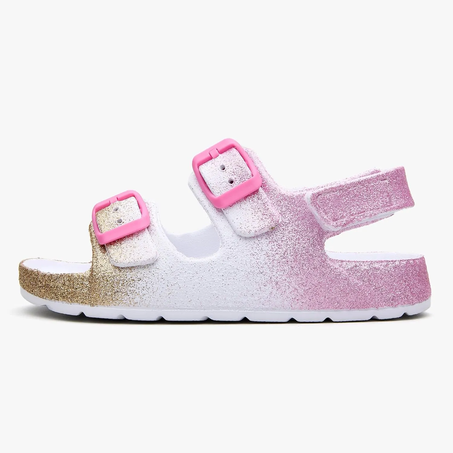 EasyStar Boys and Girls Lightweight Dual-Adjustable Sandal Buckles With Hook and Loop Heel Closure